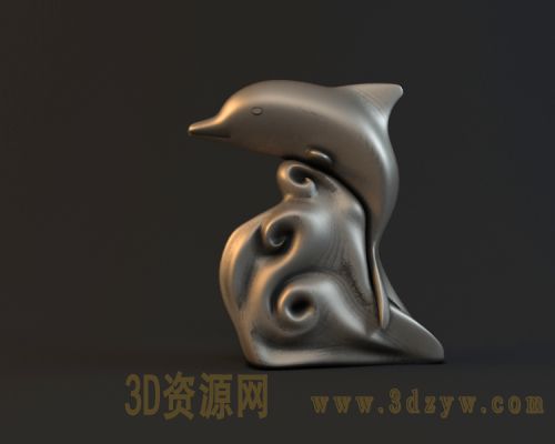 海豚雕塑模型