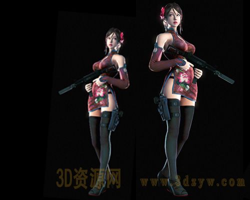 SF2 女角色 红莲 3d模型