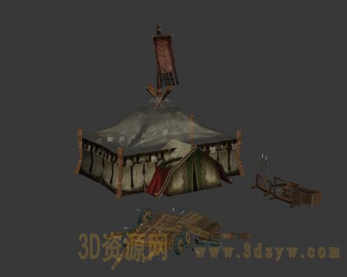 古代兵营帐篷