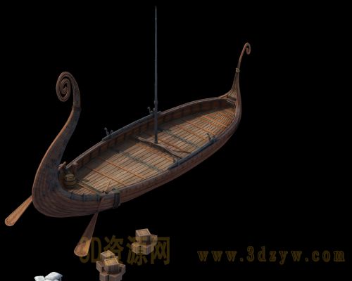 木船木箱划桨船