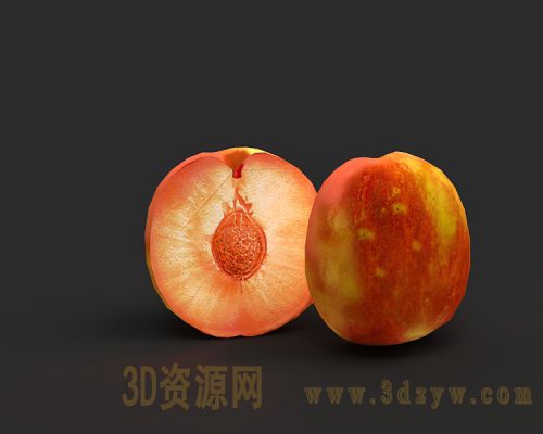水果 桃子模型
