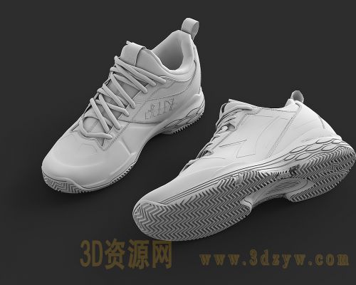 精细运动鞋3d模型