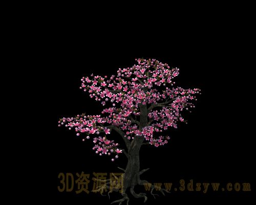 桃花桃树模型