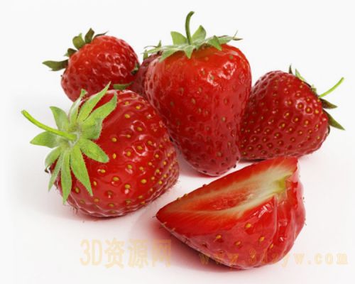 新鲜草莓3d模型