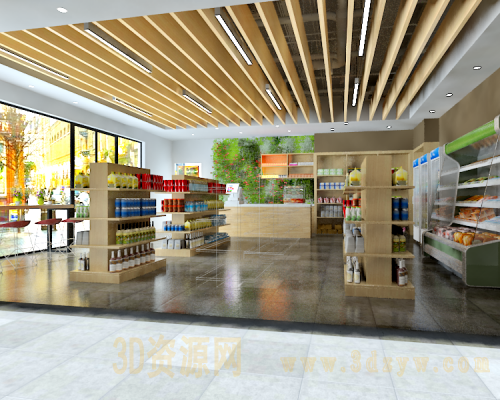 超市便利店 商店 商场模型
