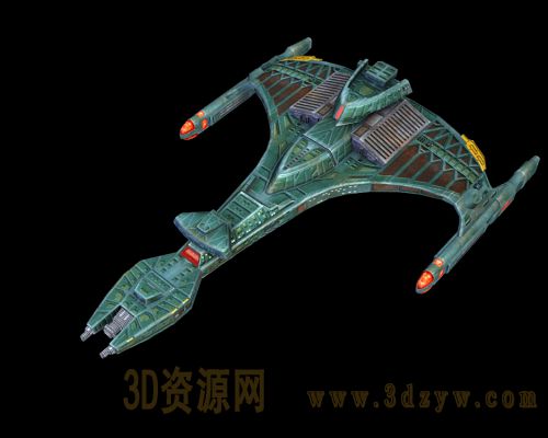 星际克林贡级飞船 科幻战舰 太空飞船