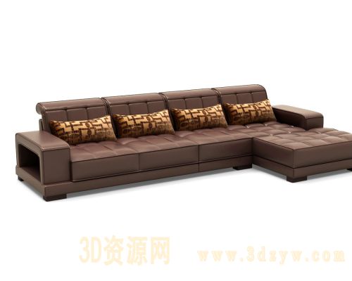 雅度-美室添-3618-薄皮沙发3d模型