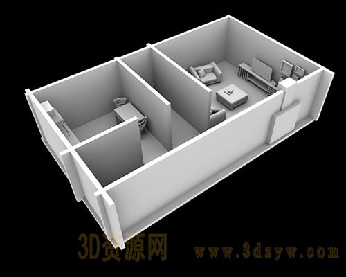 maya室内场景模型 房子模型
