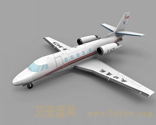 赛斯纳560飞机 飞机模型 Cessna560 民用航空飞机3d模型