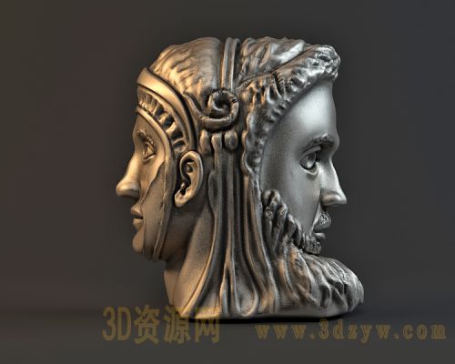 西方人头雕像模型 人头雕塑 西方雕塑模型可3D打印使用