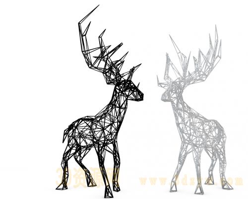 现代雕塑摆设品 鹿摆设品 鹿装饰品摆件 梅花鹿艺术摆件