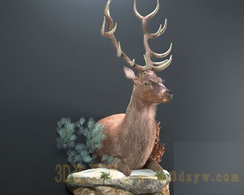 鹿装饰品摆件 梅花鹿模型 鹿艺术装饰品