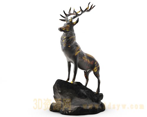 鹿饰品摆件模型 鹿雕塑模型