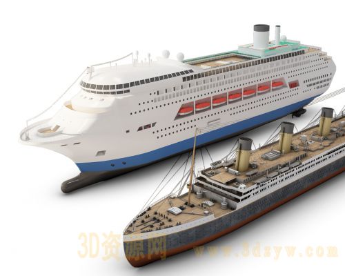 轮船游艇模型 轮船模型 豪华游艇3d模型
