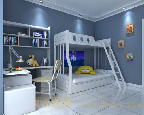 儿童房3d模型  卧室效果图 儿童玩具