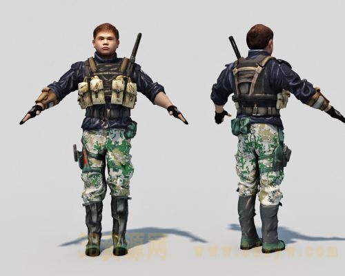 武警 士兵模型