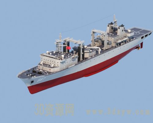 影视级903型补给舰模型 福池级补给舰3d模型  903补给舰