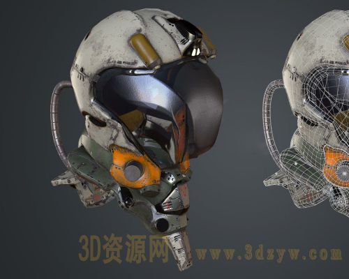 次世代 科幻头盔模型