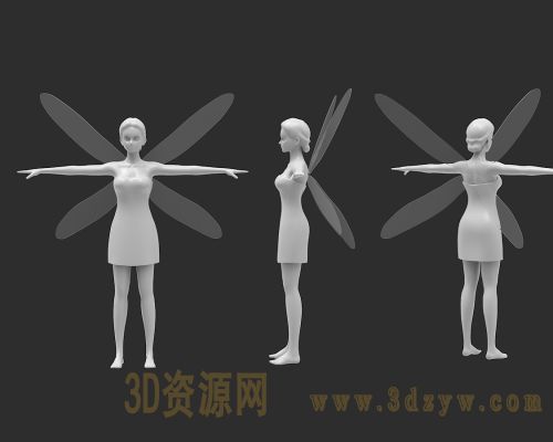 西方女精灵模型 精灵仙子模型 女精灵3d模型