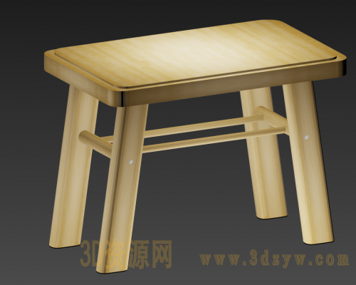 木质板凳模型
