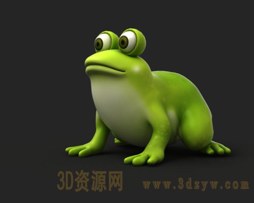 卡通雨蛙模型 青蛙 蛤蟆 青蛙动画