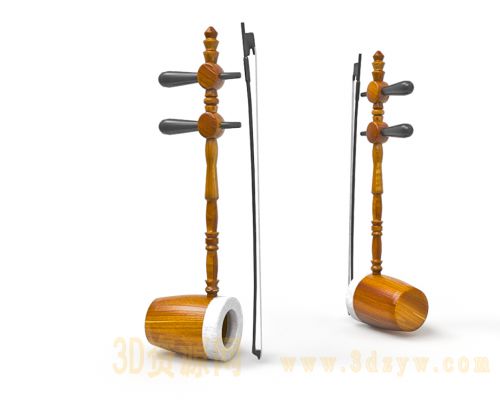 乐器模型 弦子 二胡模型 弦子乐器3d模型