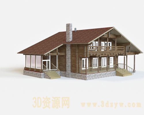 木屋模型 木房子3d模型 室外房子模型