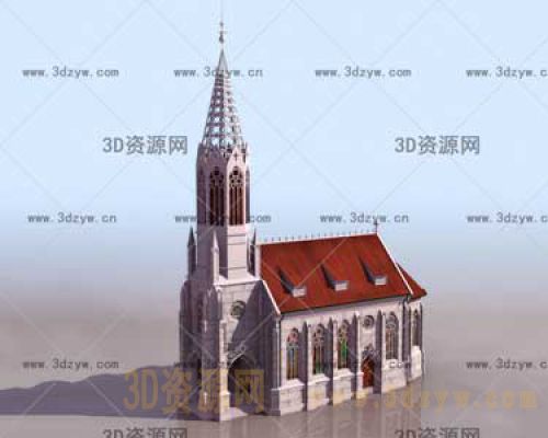 欧式教堂模型