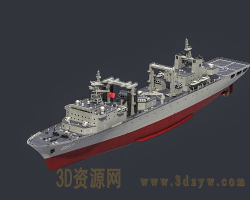 福池级903补给舰模型  903型综合补给舰 解放军海军军舰 903补给舰3d模型