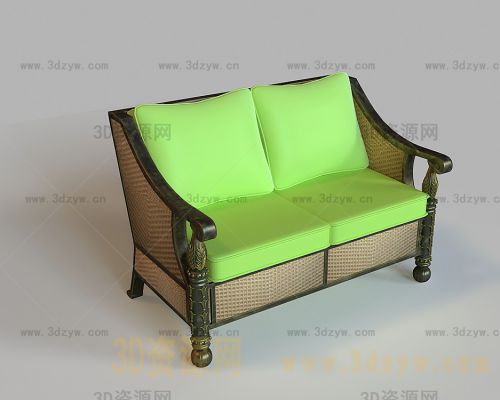 古典双人沙发模型