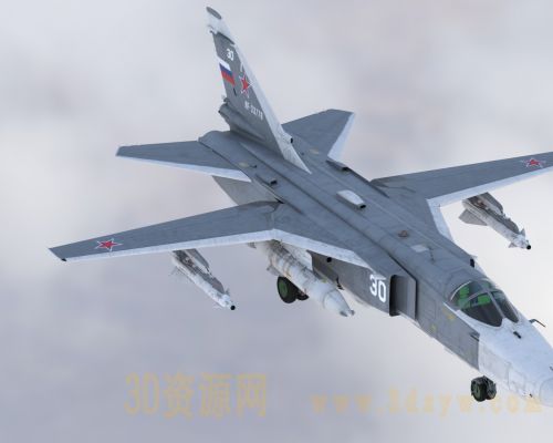 苏-24MR击剑手-E Fencer-E战术侦察机带驾驶舱挂载装备