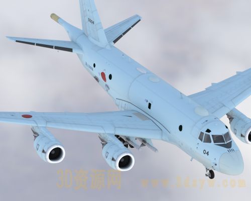 川崎P‑1海上巡逻机飞机带驾驶舱